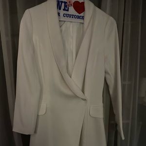 White blazer dress